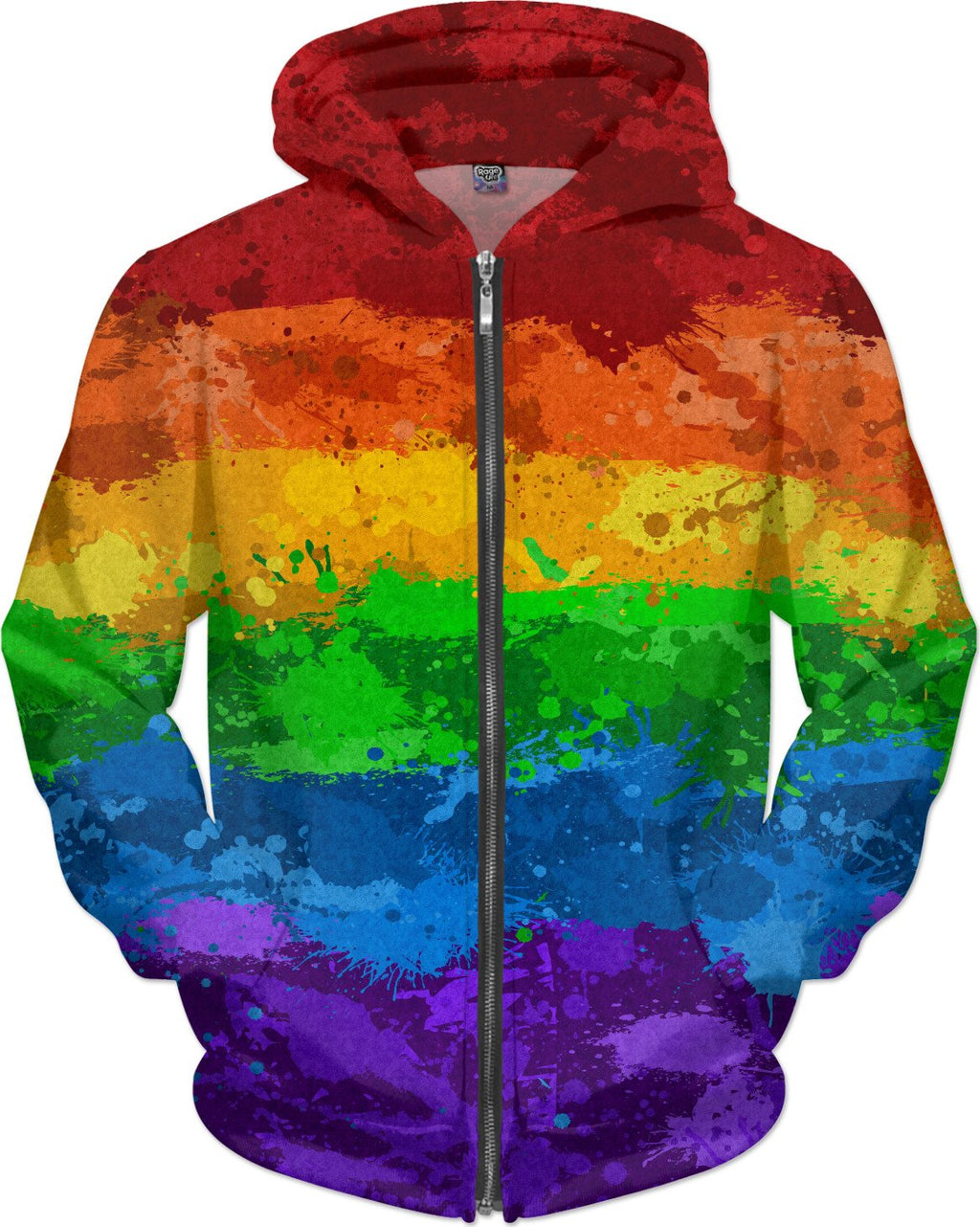 Rainbow Paint Splatter Flag