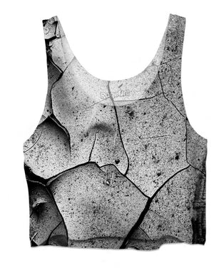 Abstract Cracks Crop Top