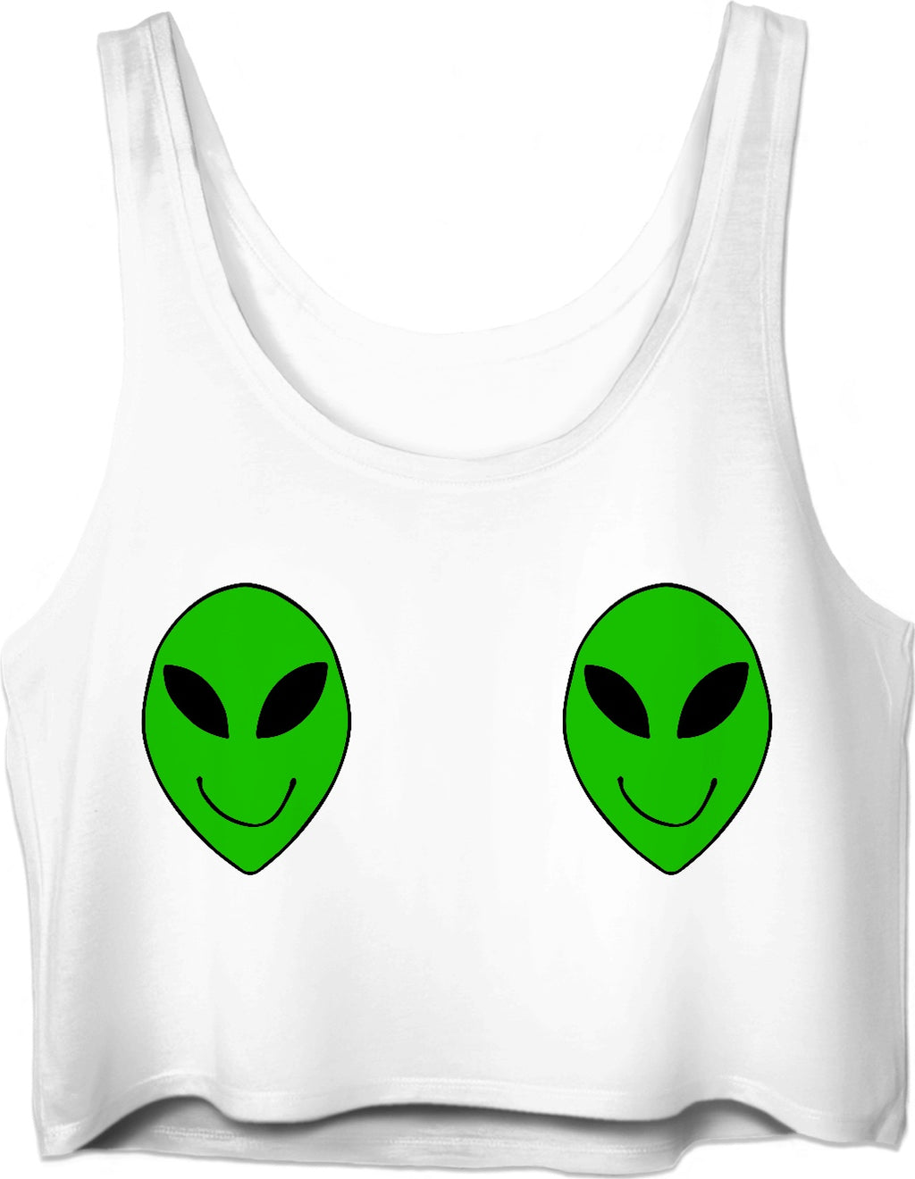Double Green Aliens Crop Top