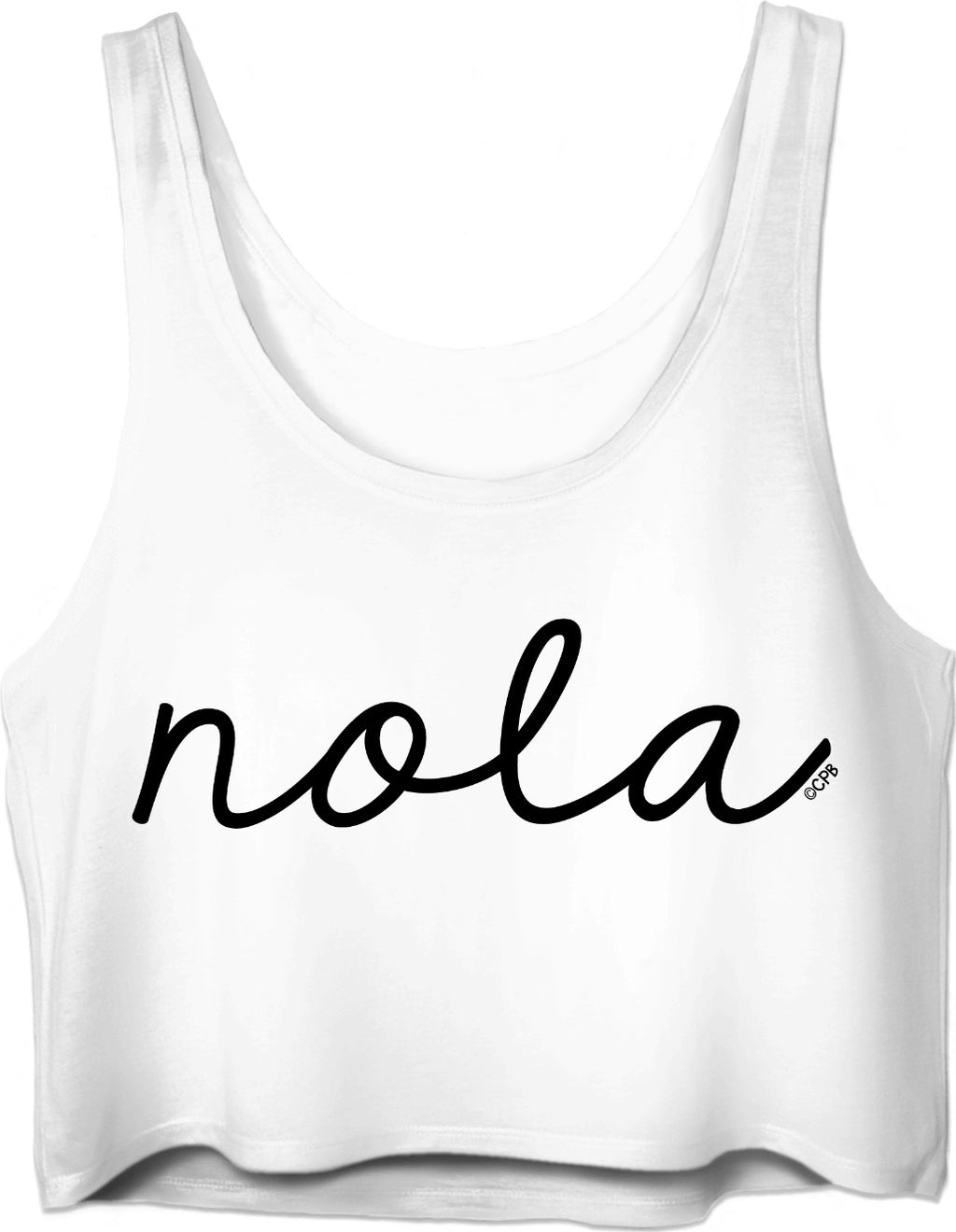 NOLA Black Script Crop Top