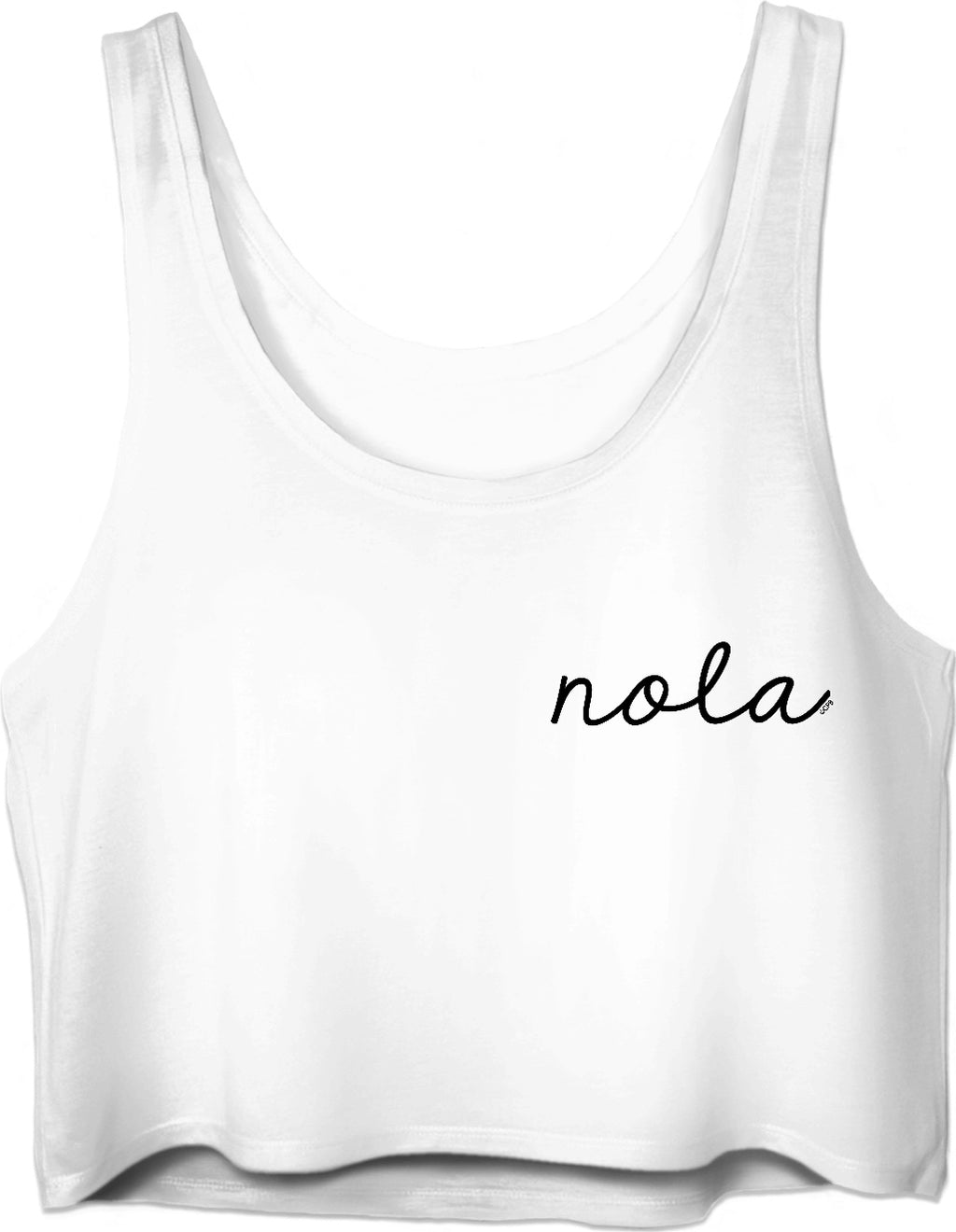 NOLA Small Black Script Crop Top