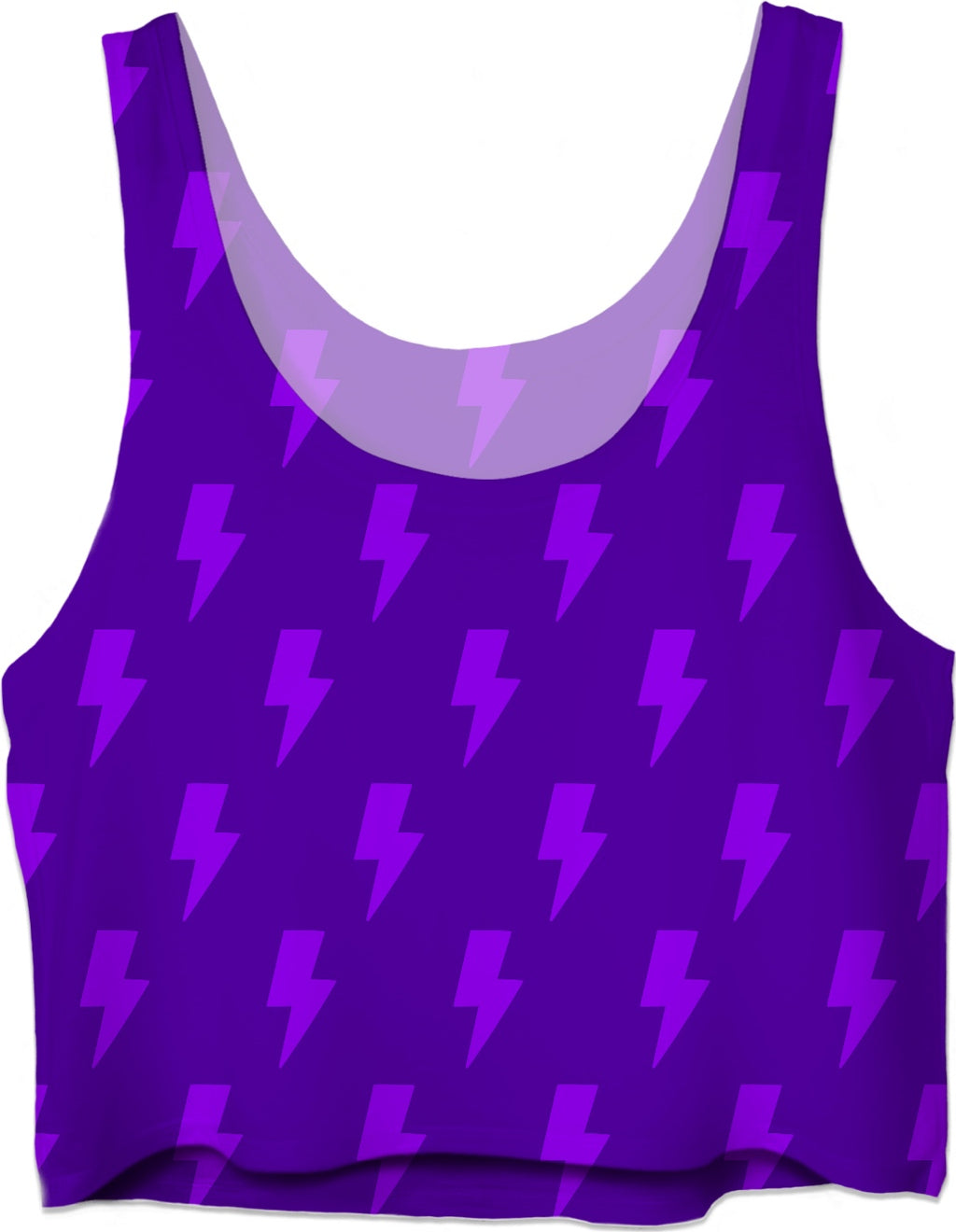 Light Purple Lightning Bolts Crop Top