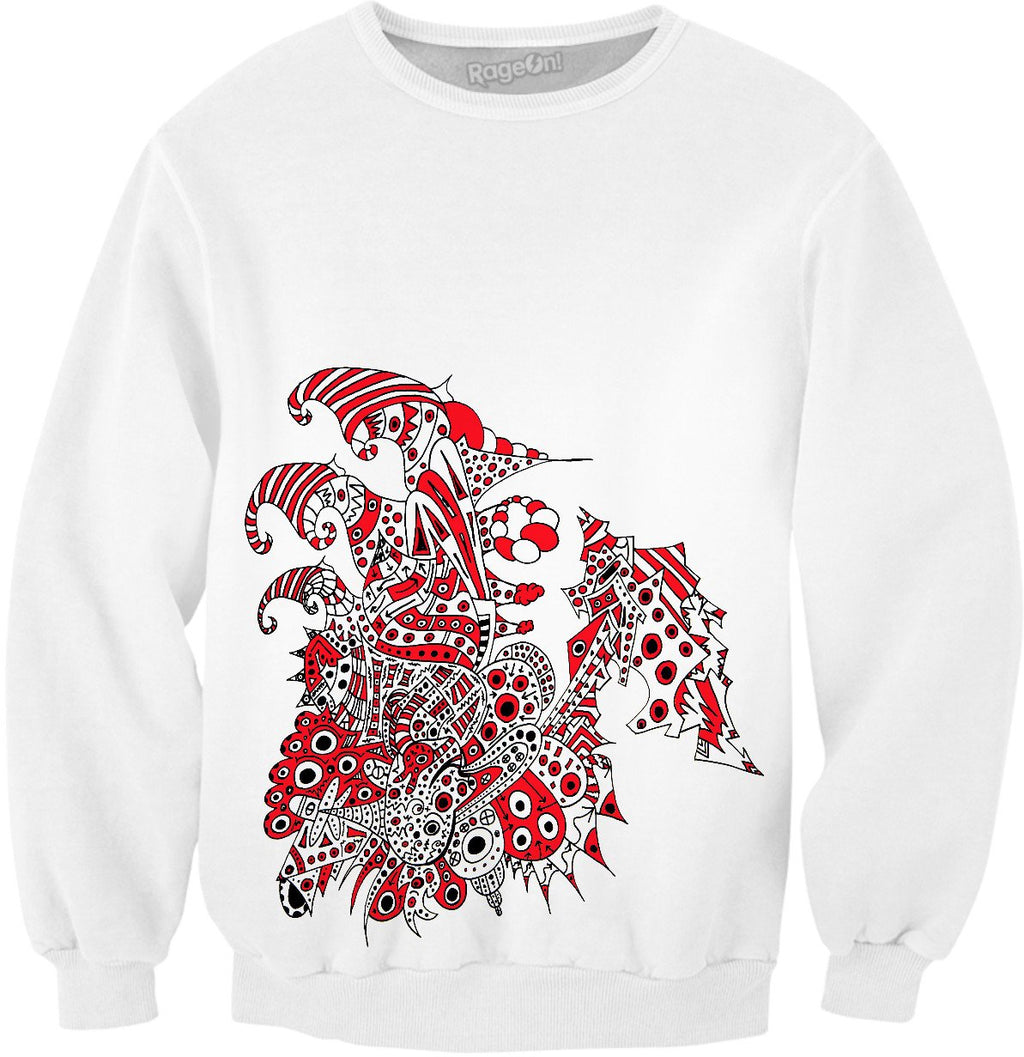 Alien 57 White & Red Sweatshirt