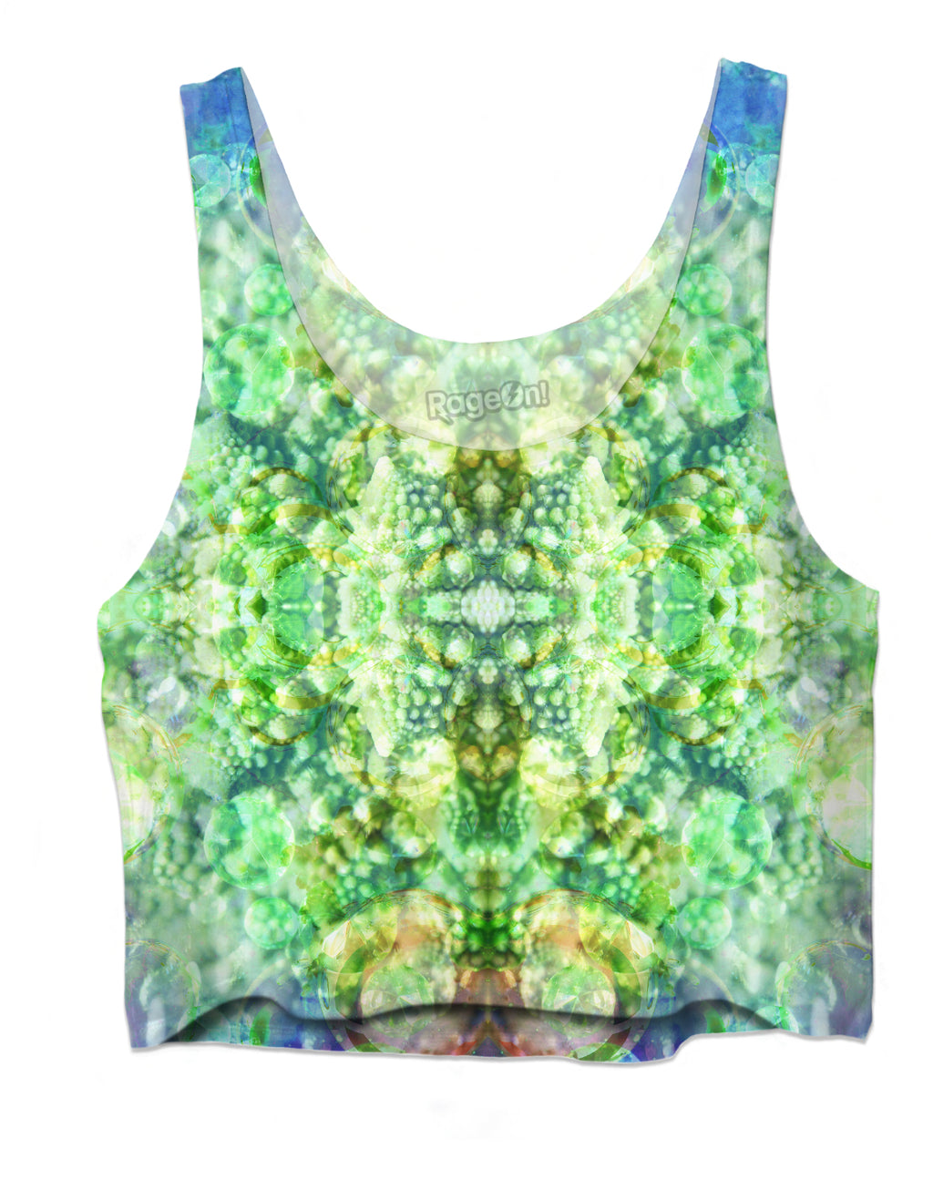 Fractal Bubble Diamonds God 7 Crop Top