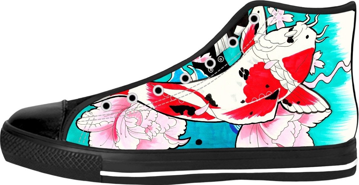 Koi Fish Black High Tops