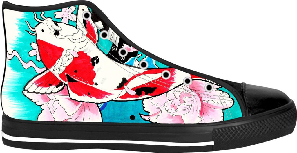 Koi Fish Black High Tops