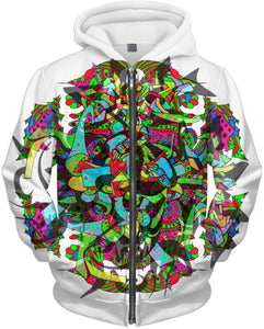 Neon Waffle Monster 3 Hoodie