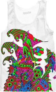 Alien 57 Blue Red Green Pink Blue & Orange Tank Top