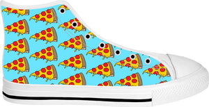 Dripping Pizza White High Tops