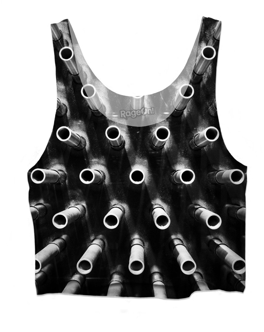 Abstract Pipes Crop Top