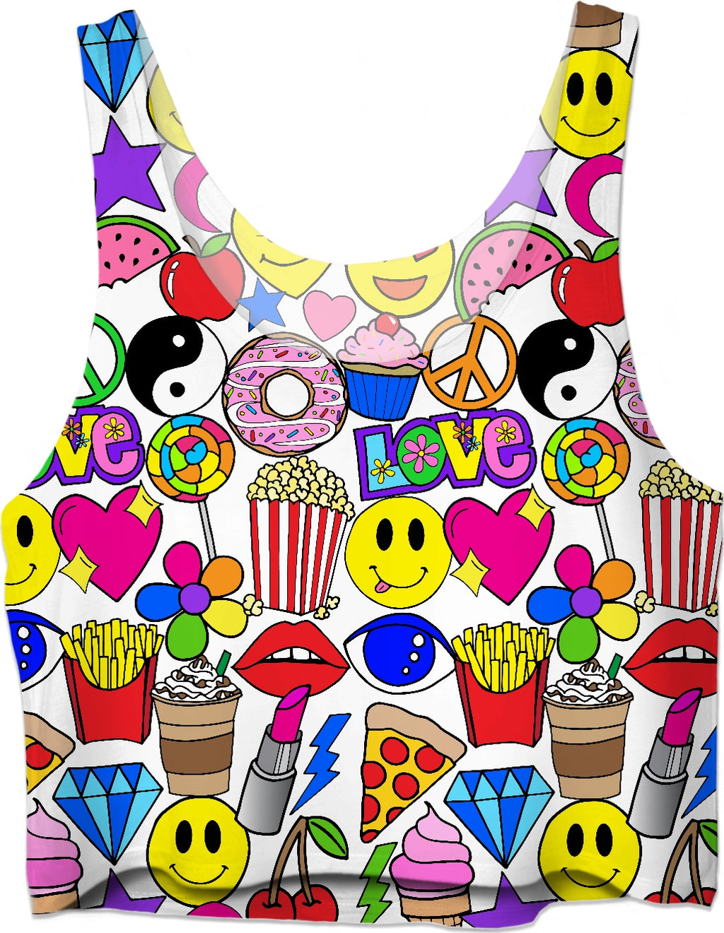 Emoji Love Crop Top