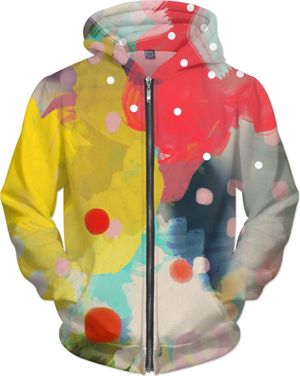 Ruth Fitta Schulz  -  Abstract Pink Yellow Orange White Polka Dots