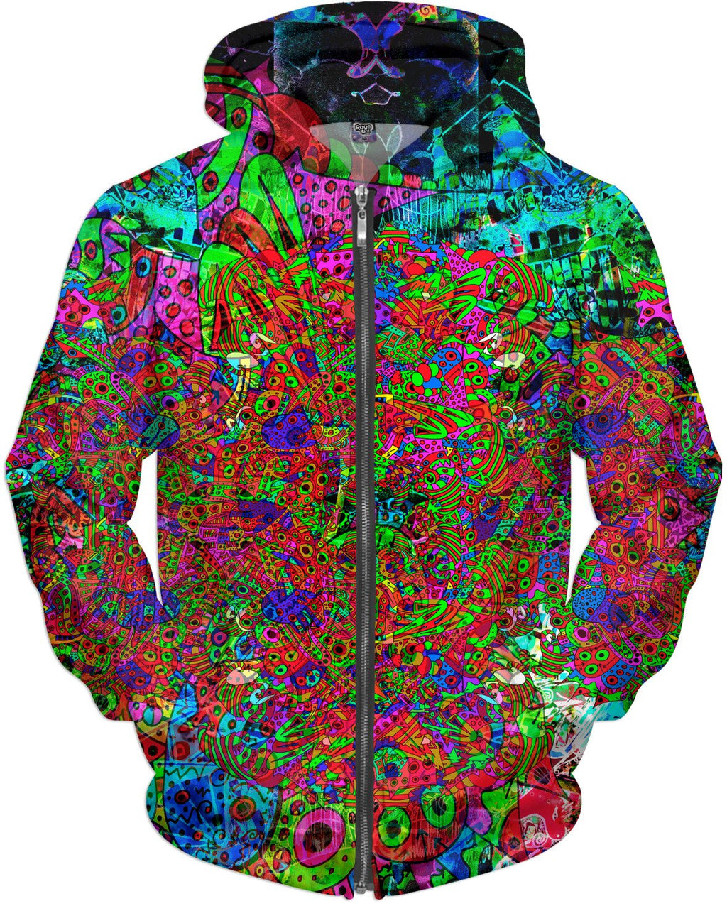 Neon Alien Blacklight Jungle Hoodie