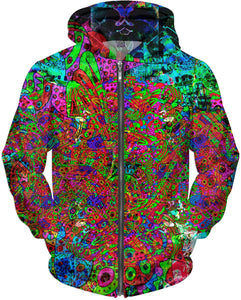 Neon Alien Blacklight Jungle Hoodie