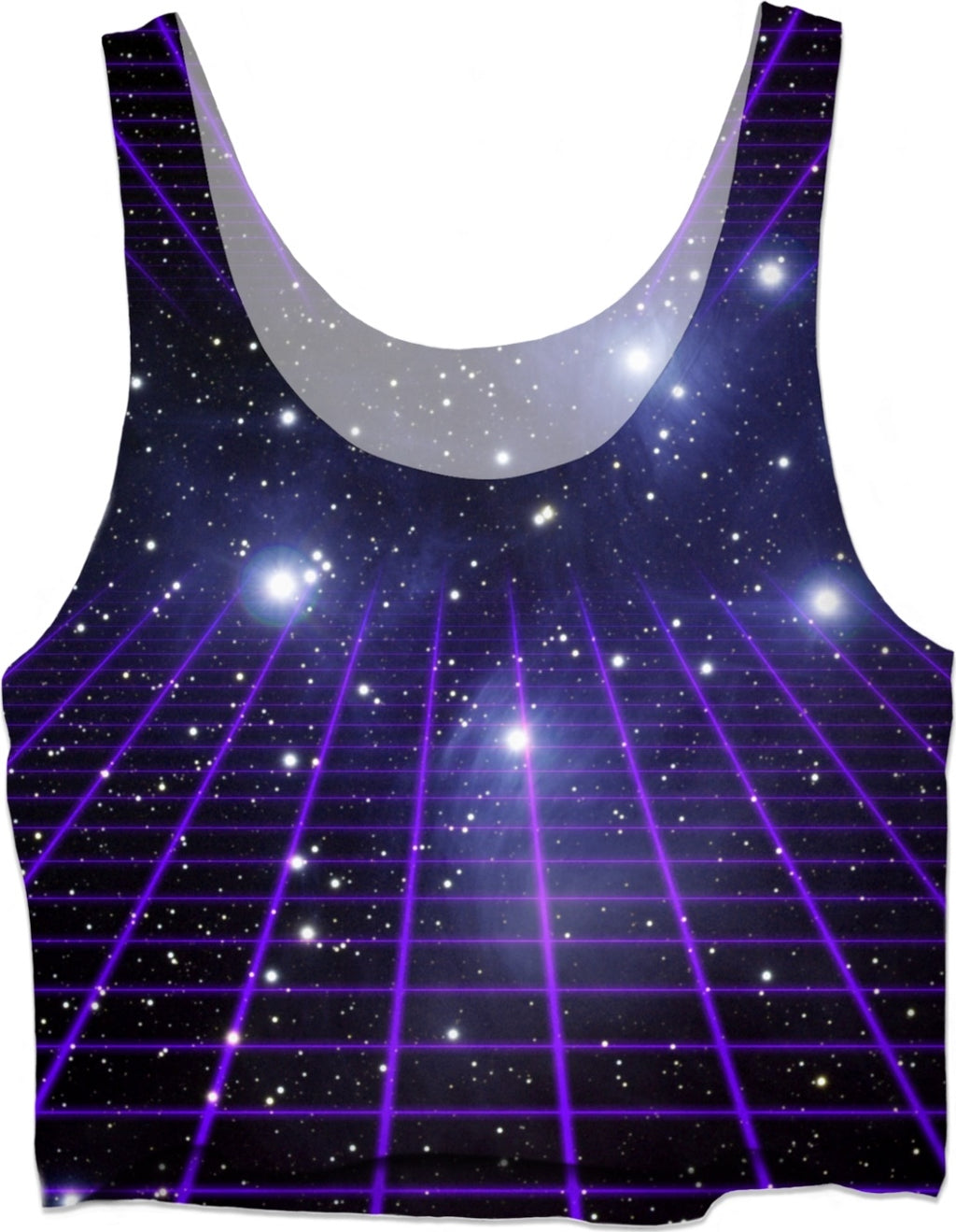 Space Grid 2 Crop Top