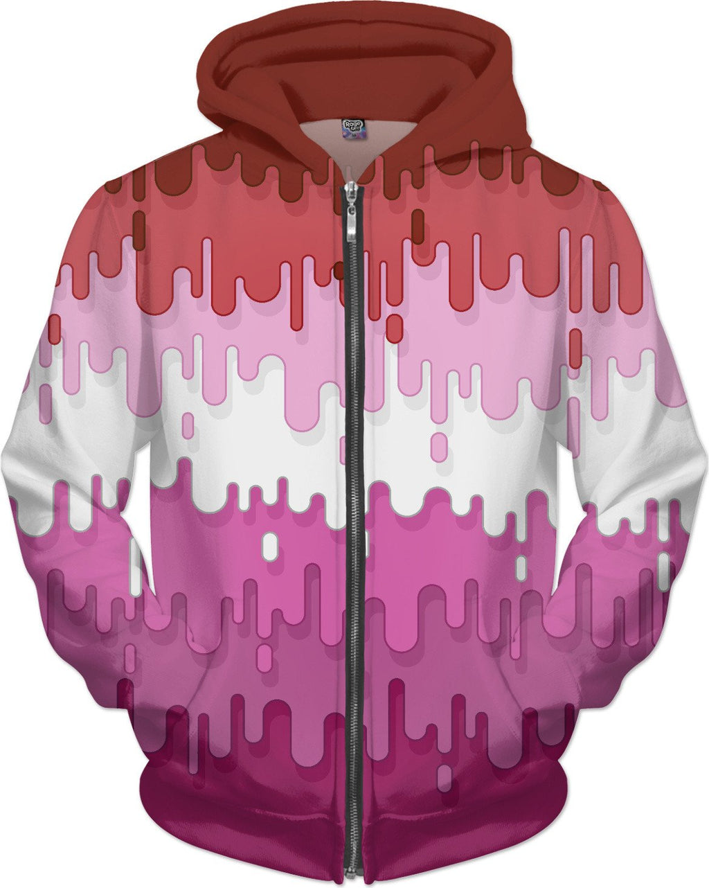 Lipstick Lesbian Abstract Drips Flag