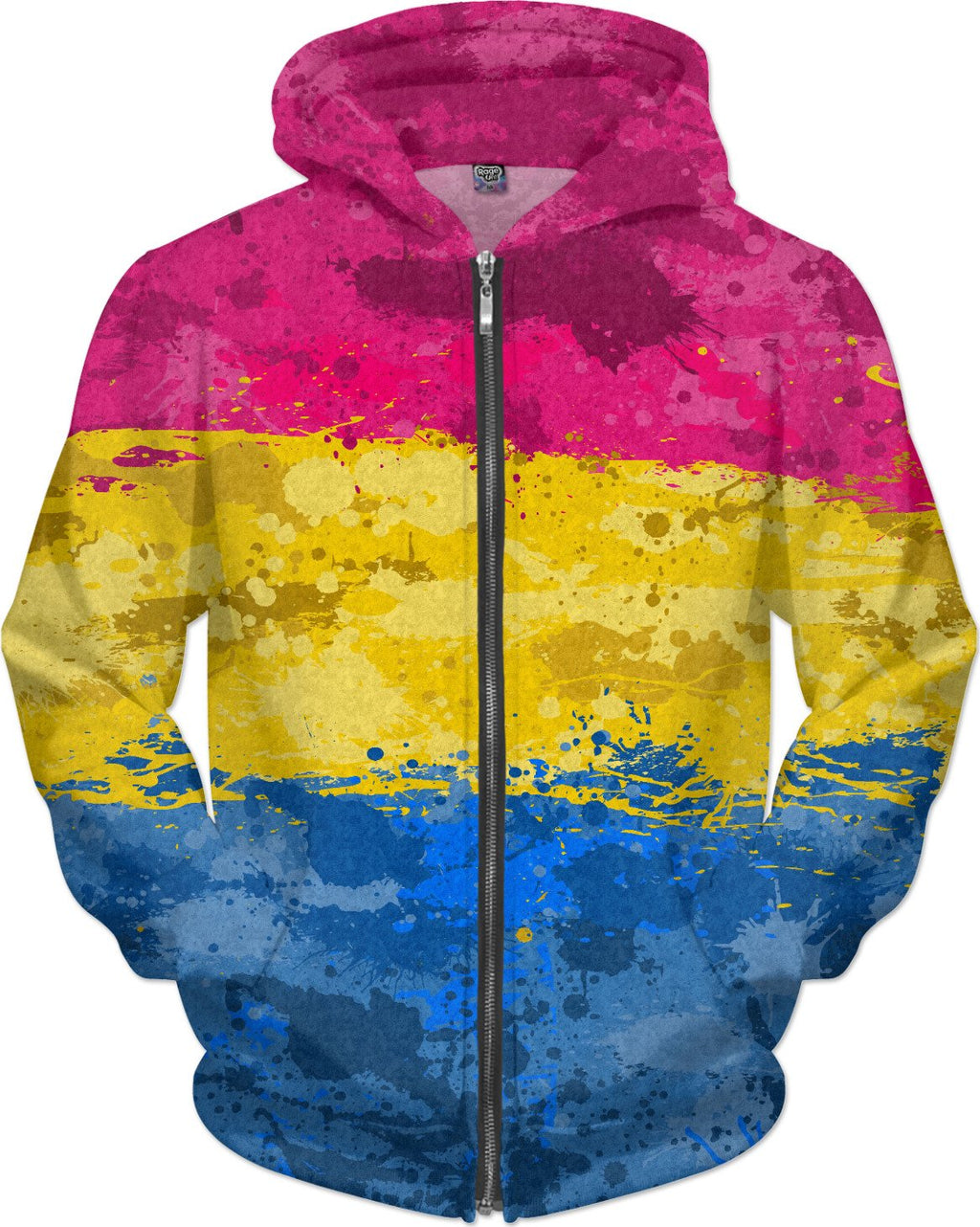 Pansexual Paint Splatter Flag