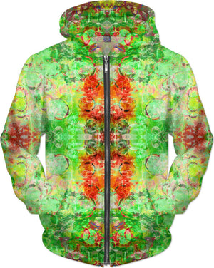 Neon Fractal Storm 3 Hoodie