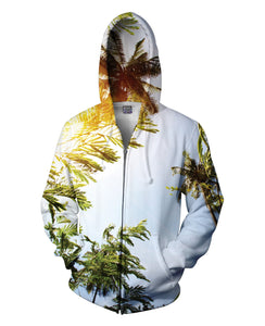 Palm Trees Zip-Up Hoodie