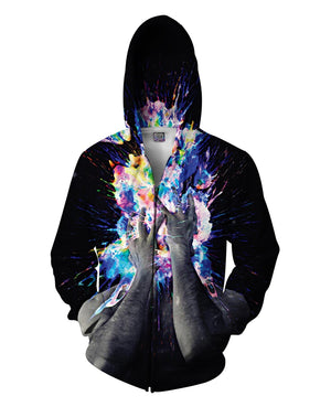 Artistic Bomb Zip-Up Hoodie