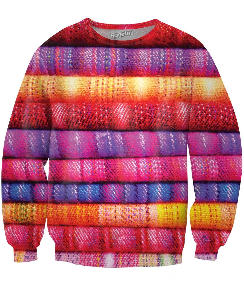 Layered Fabric Crewneck Sweatshirt