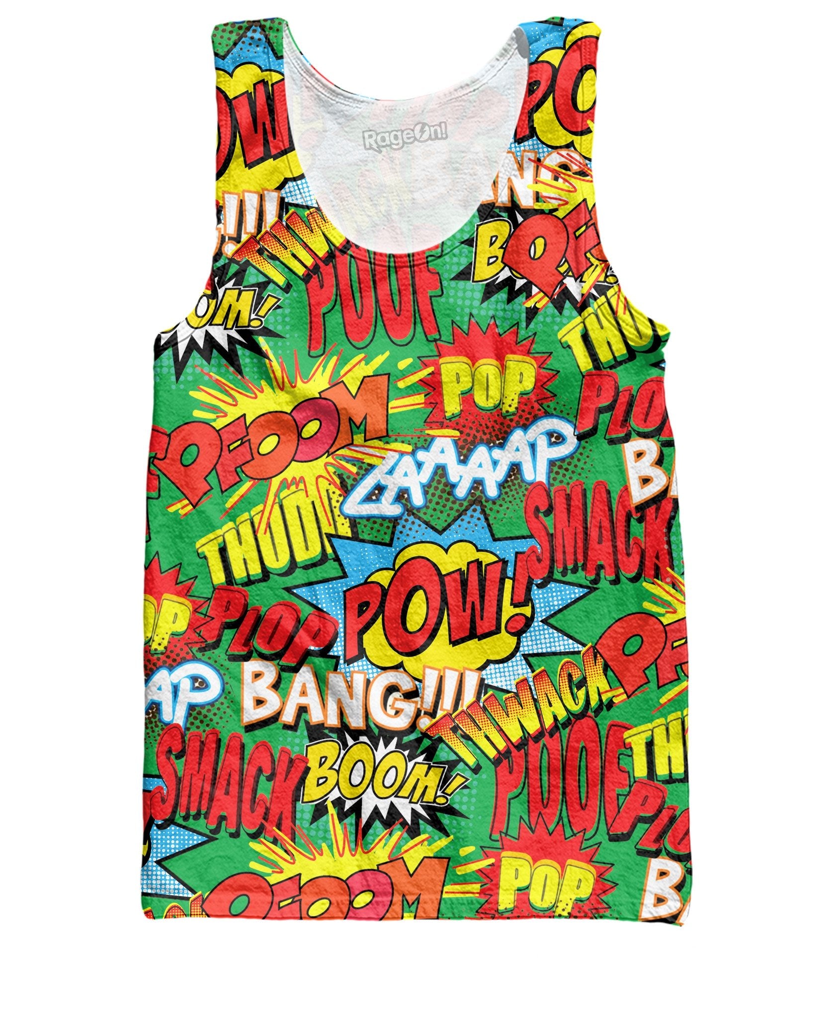 Comic Book Action Words Tank Top