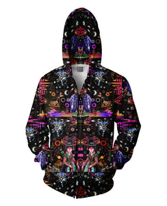 Interstellar Echolocation Zip-Up Hoodie