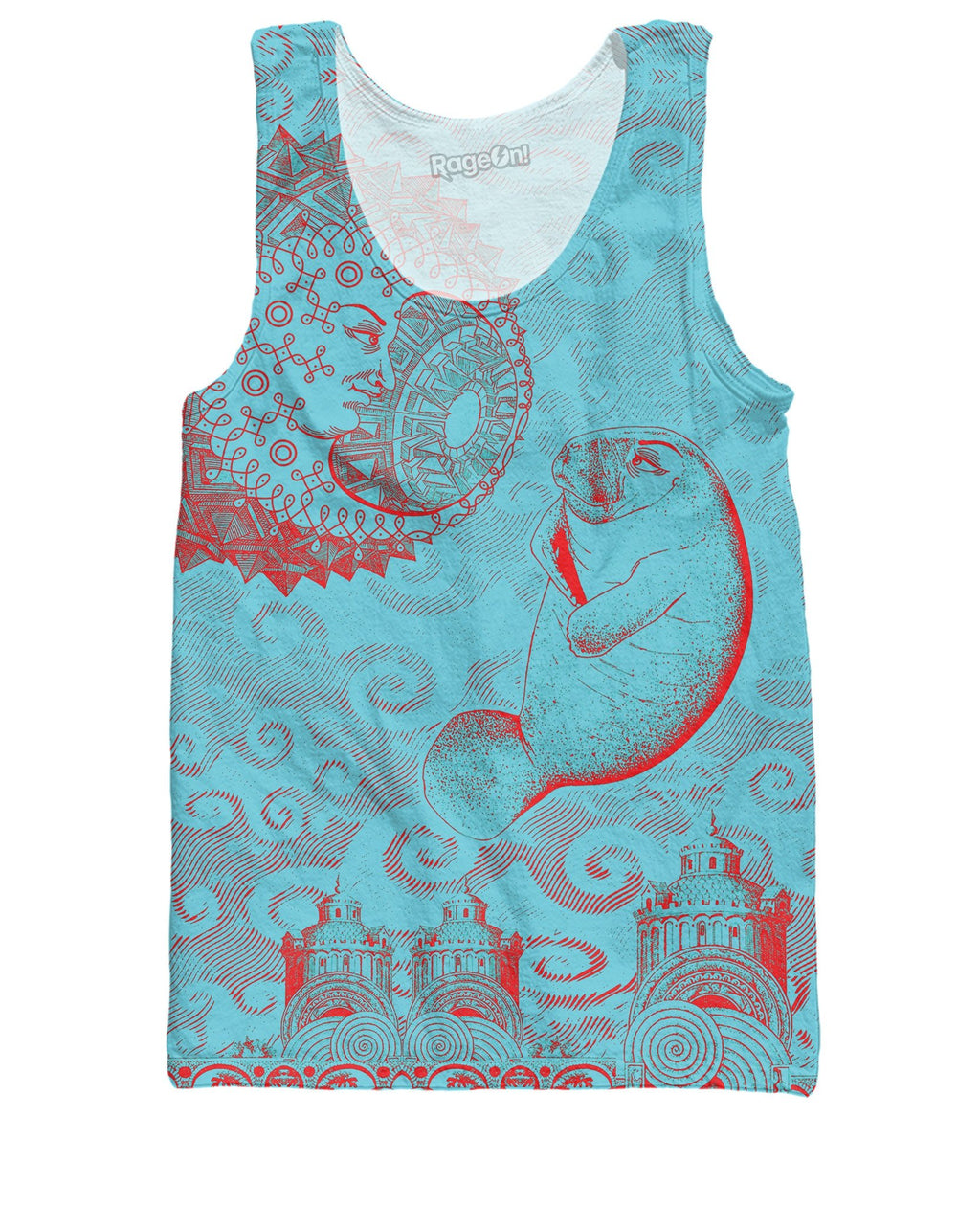 Moon and Manatee Tank Top