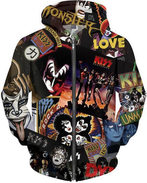 KISS Discography Zip Hoodie