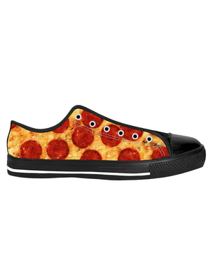 Pizza Black Sole Low Tops