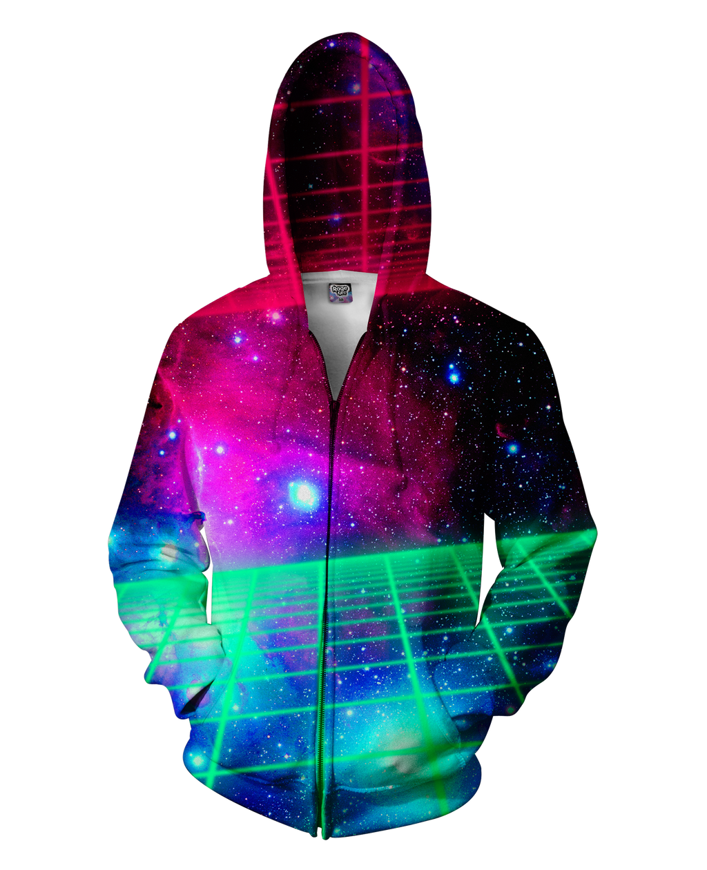 Space Grid Zip-Up Hoodie