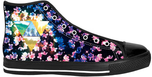 Cherry Blossom Black Sole High Tops