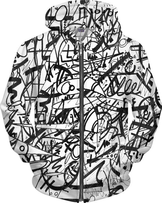 The Real Time Is Now (Black and White) Hoodie