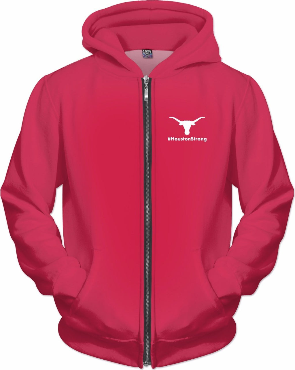 Houston Strong Red Zip-Up Hoodie