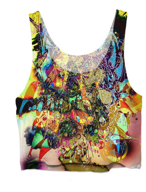 Face Melt Crop Top