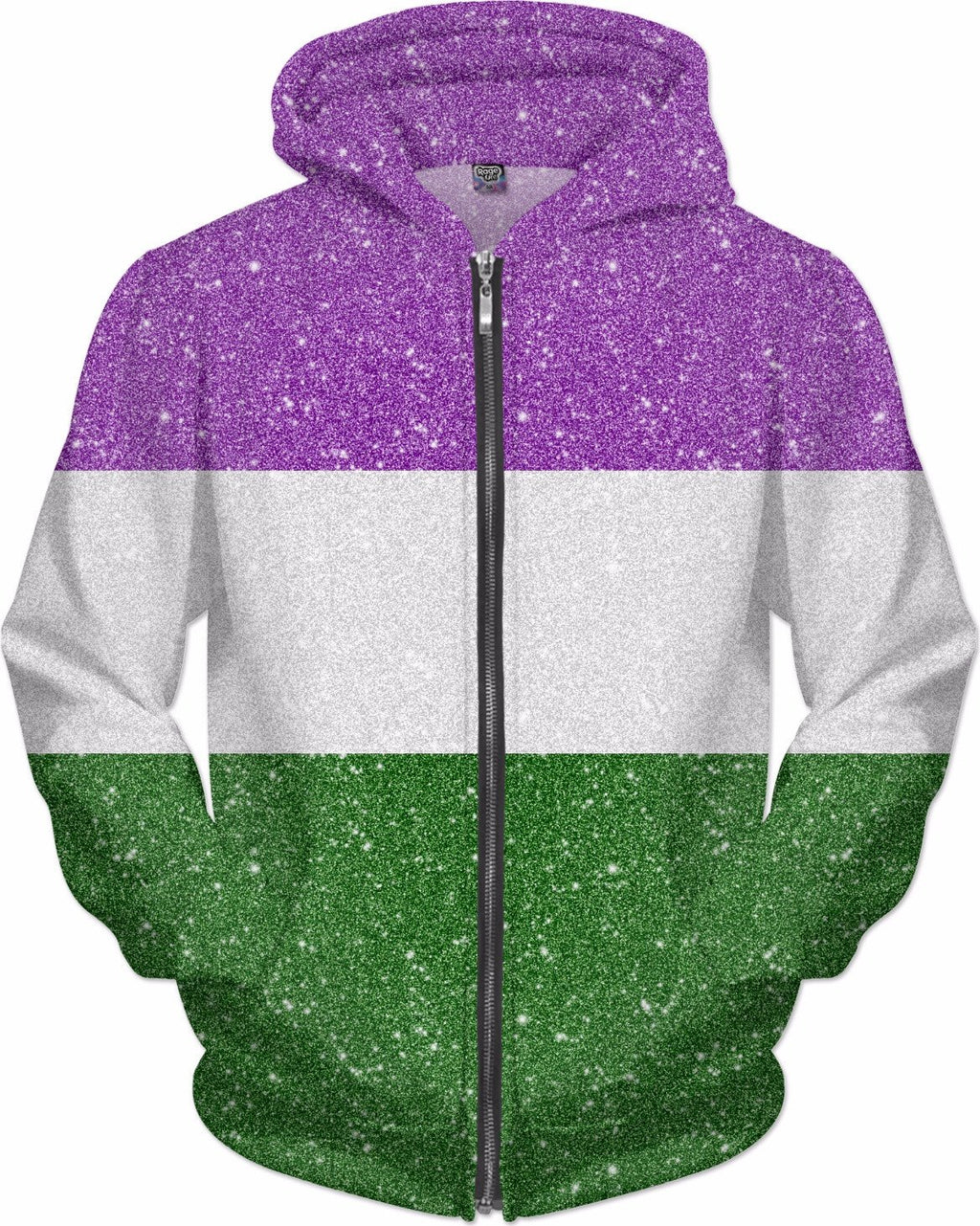 Glitter Genderqueer Pride Flag