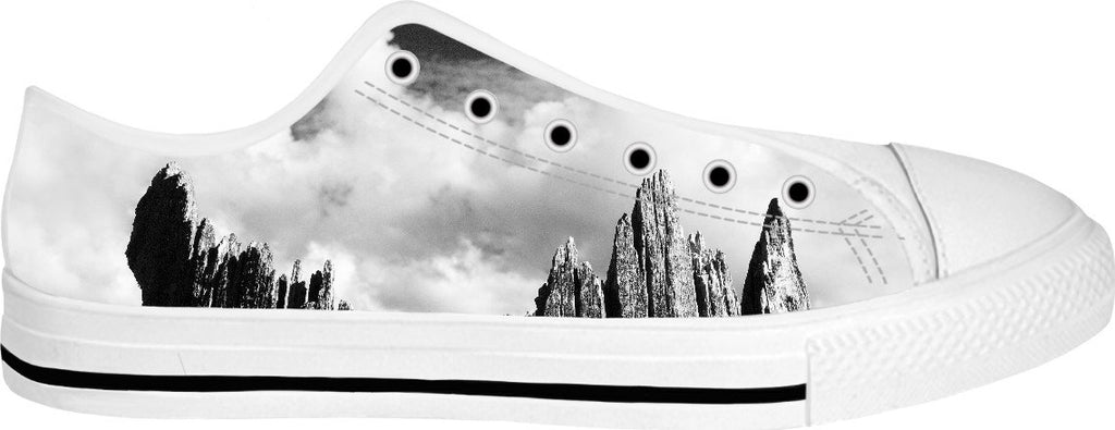 Lightning Tree White Low Tops