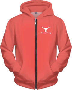 I Support Houston Peach Zip-Up Hoodie