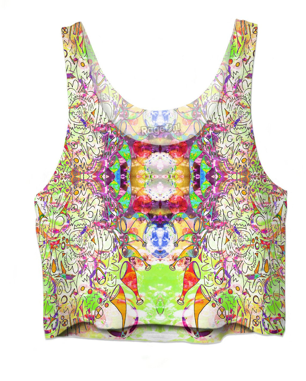 Gold Green Luv Crop Top