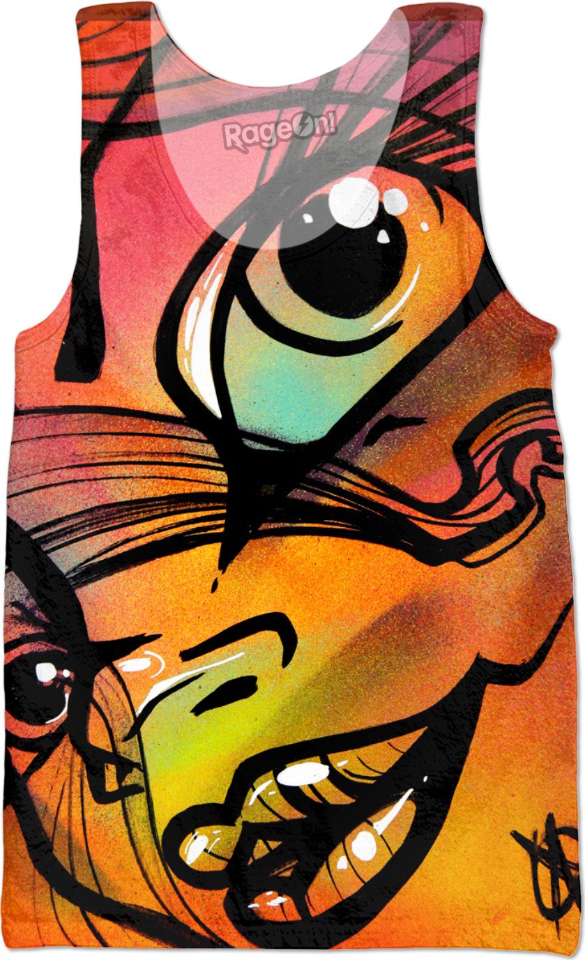 Graffiti Girl original art using ironlak paint