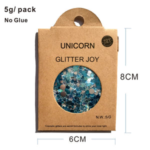 GL09 one pack of Unicorn Festival Face Chunky Glitter