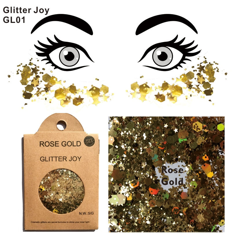 GL01 one pack of  Rose Gold Glitter