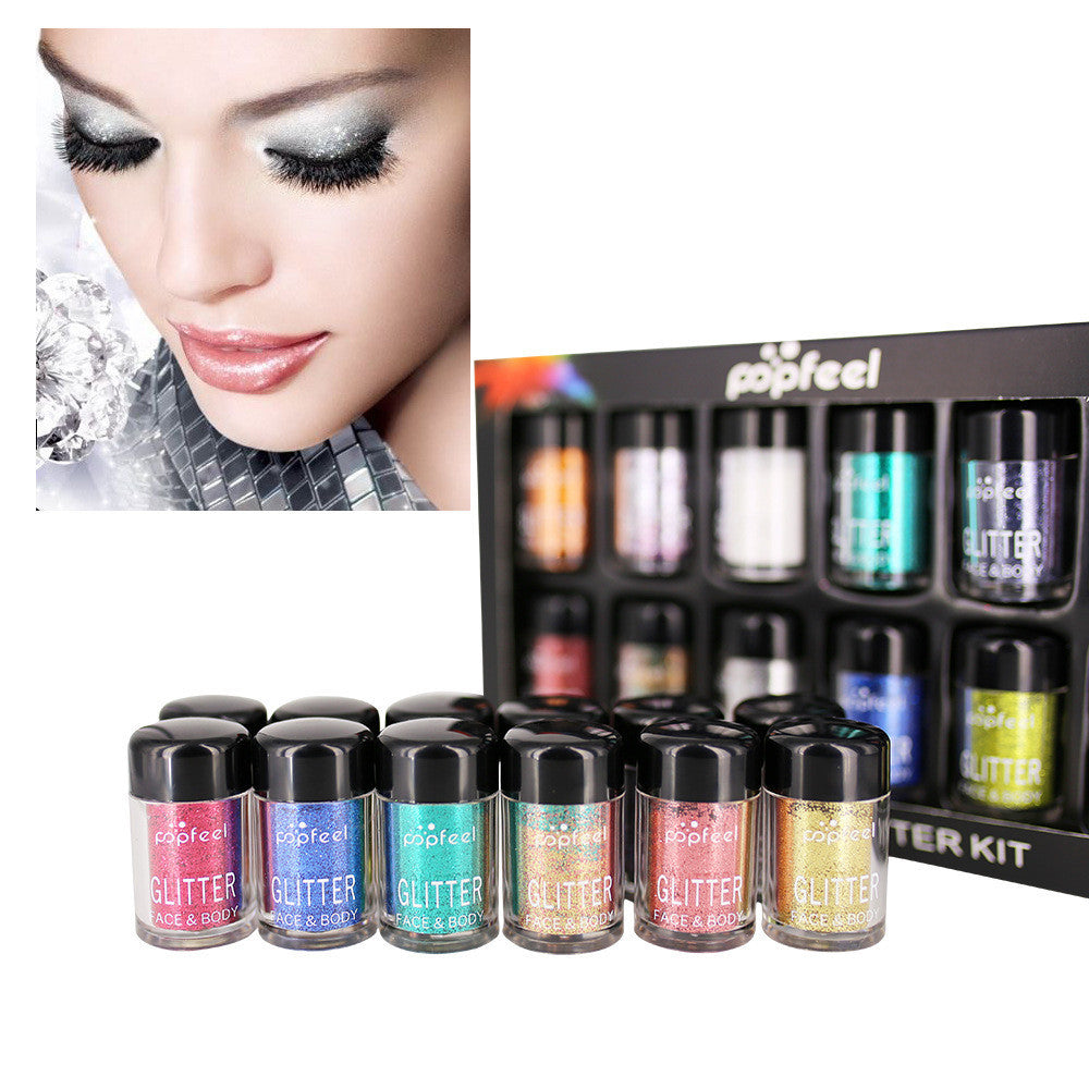 12Pcs Shimmer Glitter Eye Shadow Set