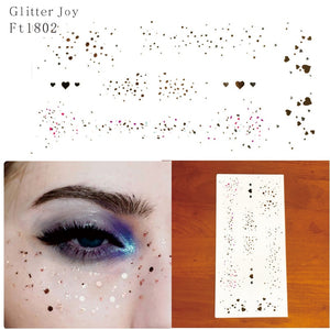 FT1802  Gold and Silver Irregular Spot Glitter Freckles