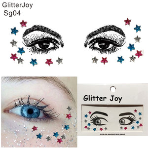 SG04  1Pc Simple Star Shape Rhinestone Around Eye and Face Gem Jewel