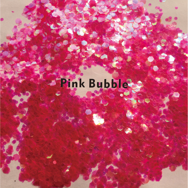 GL21 one pack of Sweet Girly Pink Bubble Body Glitter