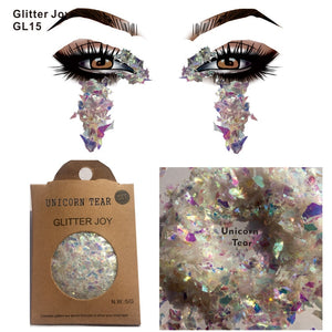 GL15 one pack of Shiny Fragment  Unicorn Tear Inspired Body and Eye Glitter