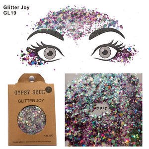 GL19 one pack of Mixed Color Shape Gypsy Soul Forehead Glitter