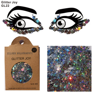 GL22 one pack of Silver Holographic  Body and Eye  Glitter