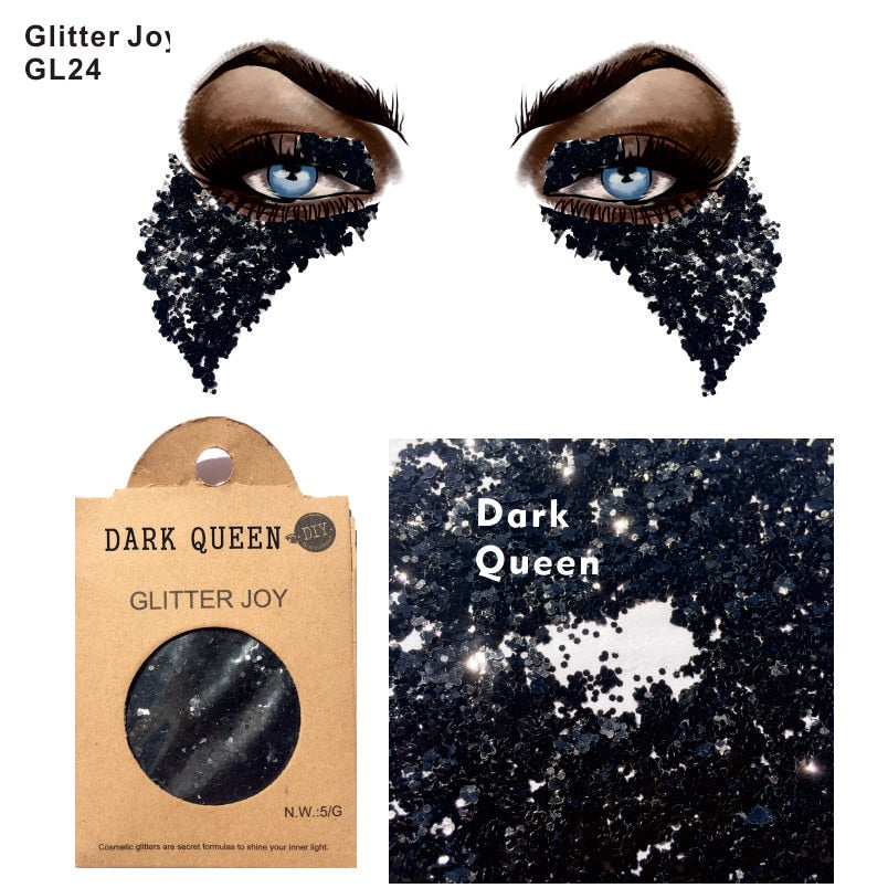 GL24 one pack of Black Dark Queen Cosplay Body Glitter